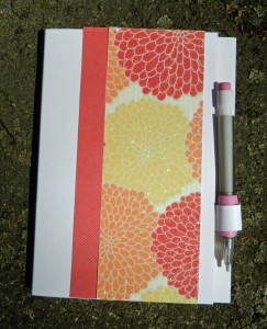teacher gifts, paper crafts, covered notebook