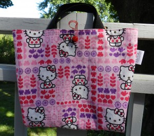 Hello Kitty, JulieK, reversible bag, sewing projects